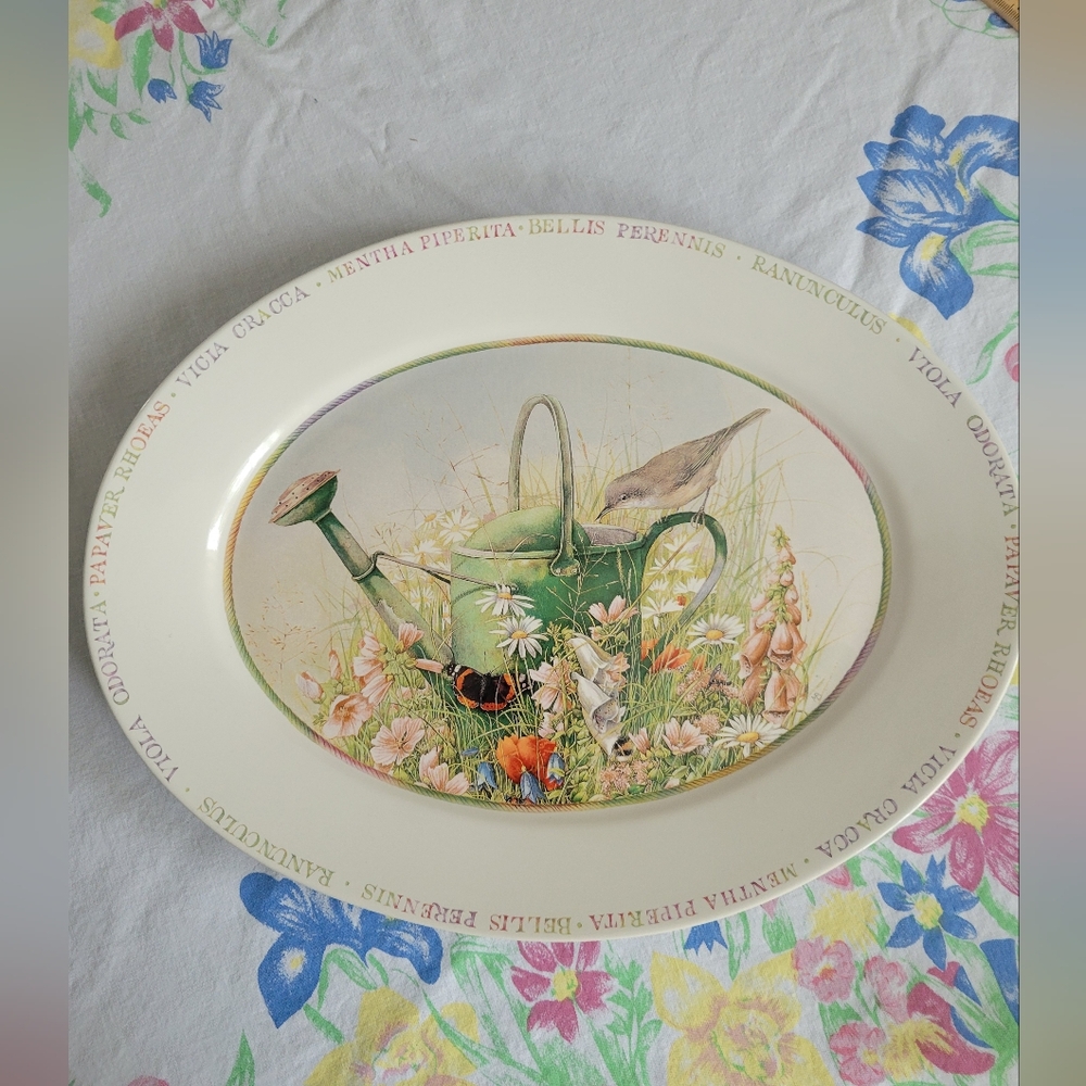 VTG Marjolein Bastin Wildflower Meadow Platter.  14 X 11 Inches. EUC